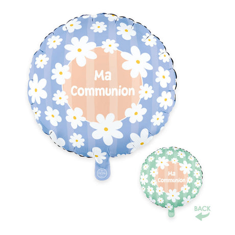 Balon foliowy Globos 18 cali okrągłe stokrotki do komunii