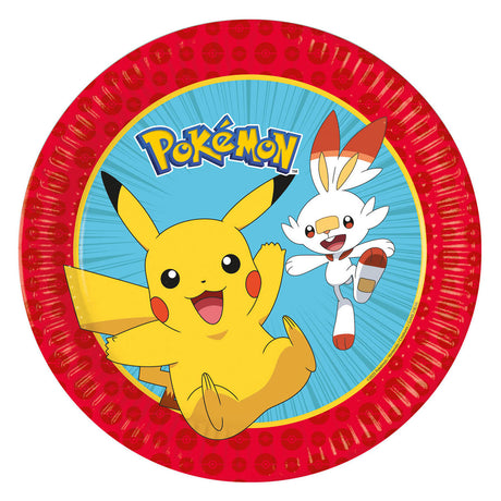 Globos talerzyki papierowe 23cm pokemon nowej generacji - 8 szt.
