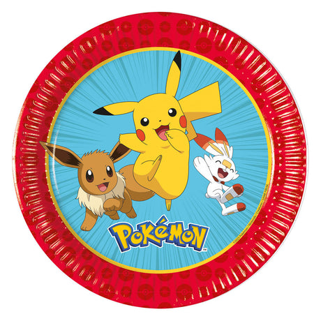 Globos talerzyki papierowe 20cm pokemon nowej generacji - 8 szt.