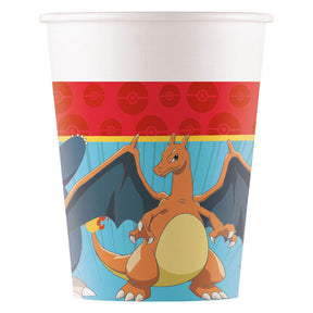 Kubki papierowe Globos 200ml pokemon - 8 szt.