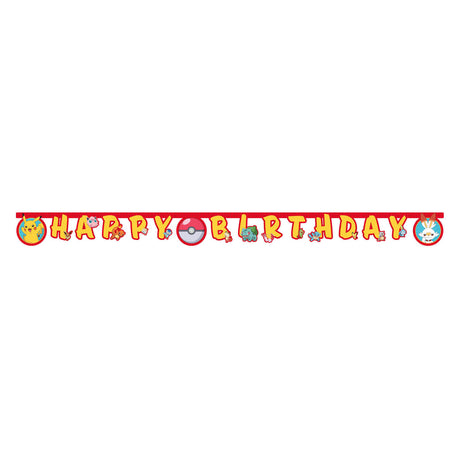 Girlanda z literami Globos, pokemon z okazji urodzin