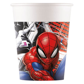 Kubki papierowe Globos 200ml Spiderman World of Web - 8 szt.