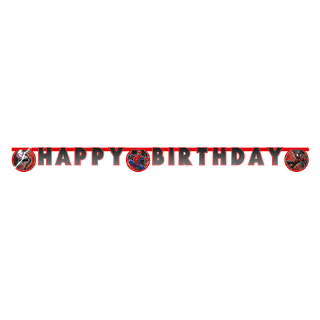 Girlanda z literami Globos z okazji urodzin Spiderman World of Web