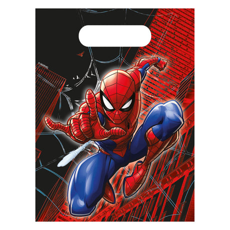 Papierowe torebki dozujące Globos Spiderman World of Web - 4 szt.