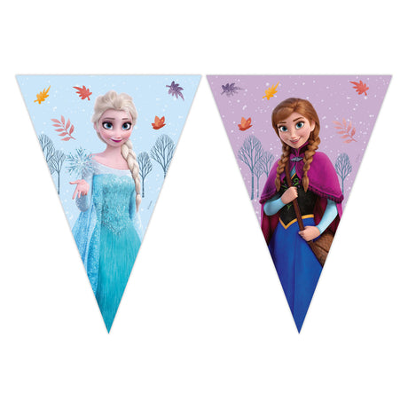 Linia papierowej flagi Globos zamrożona idylliczna cud