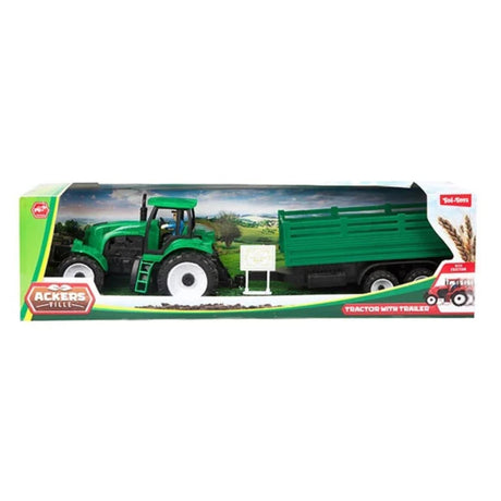 Toi-zabawki zabawka traktor cierny z przyczepką 44cm