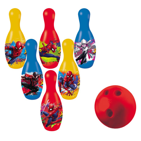 Zestaw do gry w kręgle Mondo Spiderman - 7-częściowy - plastik - dziecko.