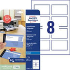 Wizytówki avery a4 260 g m² biały matowy 25 arkuszy