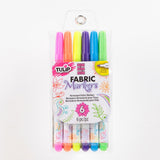 Tulipan • Markery do tkanin delikatny neon 6szt