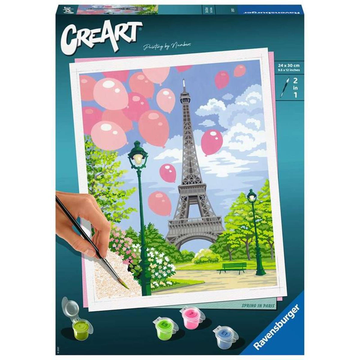 Ravensburger Creart Wiosna w Paryżu, farba po numerach