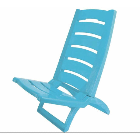 Plastikowe składane krzesło plażowe Adriatic 80x38cm niebieskie