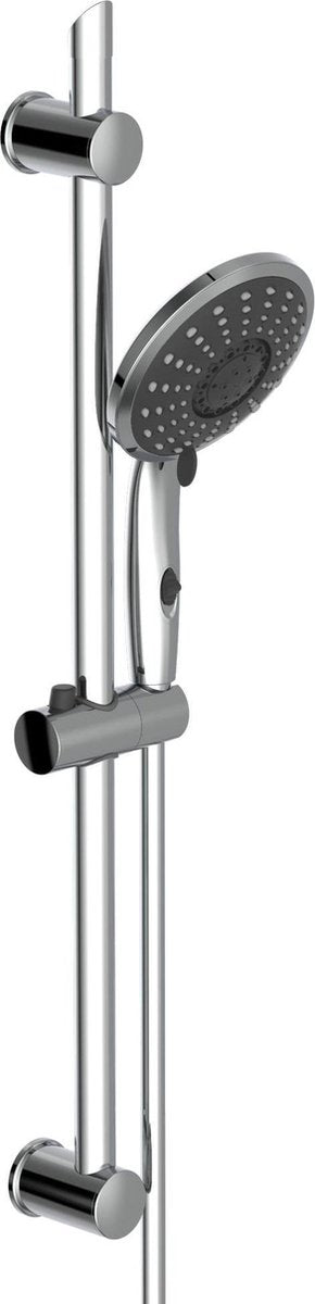 Zestaw prysznicowy Schütte Florenz z główką prysznicową - drążek prysznicowy od 56 do 67 cm - 5 pozycji - chrom