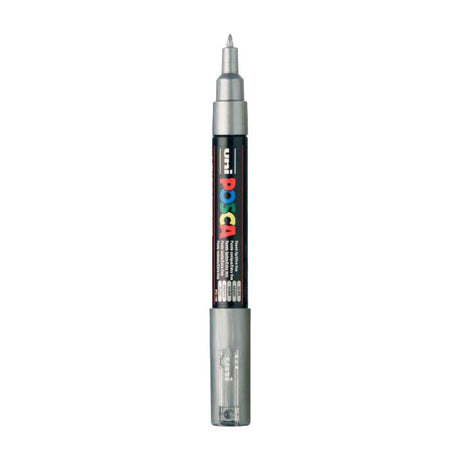 Marker farbowy Uni posca 1mc srebrny - końcówka stożkowa - 1 mm
