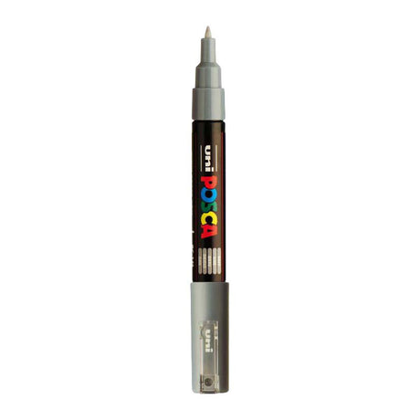 Marker farbowy Uni posca 1mc szary - końcówka stożkowa - 1 mm
