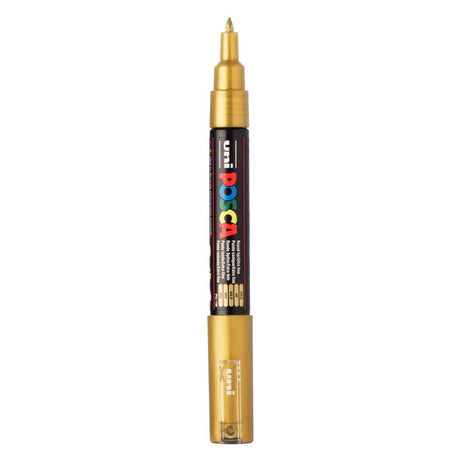 Marker farbowy Uni posca 1mc złoty - końcówka stożkowa - 1 mm