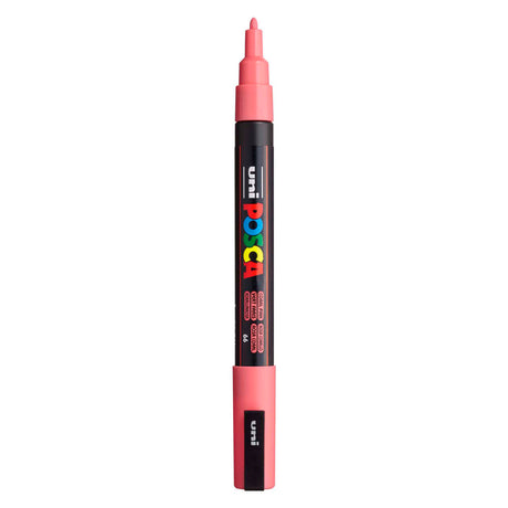 Uni posca pc3m marker akrylowy koral - okrągła końcówka do 1,3 mm