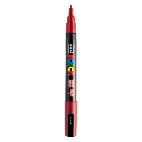 Marker farbowy Uni posca pc3m ciemnoczerwony - okrągła końcówka do 1,3 mm