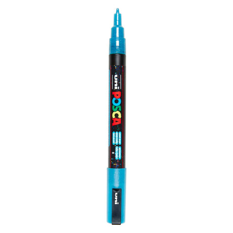 Marker farbowy Uni posca pc3m brokatowy jasnoniebieski - okrągła końcówka do 1,3 mm