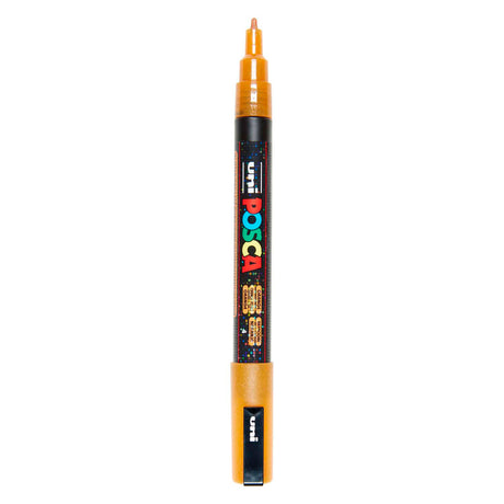 Marker farbowy Uni posca pc3m brokat pomarańczowy - okrągła końcówka do 1,3 mm