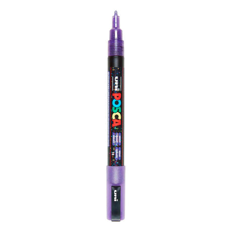 Marker farbowy Uni posca pc3m brokatowy fioletowy - okrągła końcówka do 1,3 mm