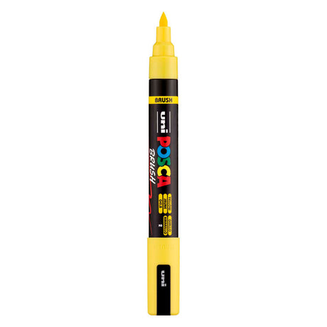 Marker pędzelkowy Uni posca pc5br żółty - końcówka pędzla 1-4 mm