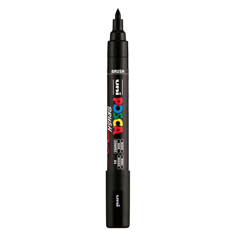 Marker pędzelkowy Uni posca pc5br czarny - końcówka pędzla 1-4 mm