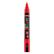 Marker pędzelkowy Uni posca pc5br czerwony - końcówka pędzla 1-4 mm