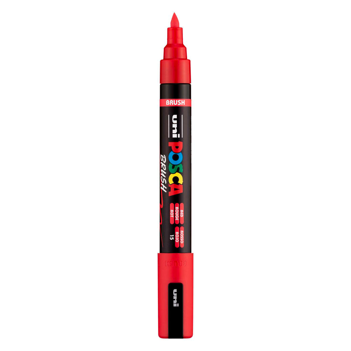 Marker pędzelkowy Uni posca pc5br czerwony - końcówka pędzla 1-4 mm