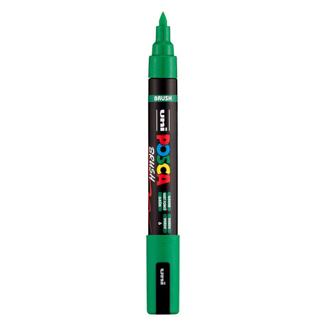 Marker pędzelkowy Uni posca pc5br zielony - końcówka pędzla 1-4 mm