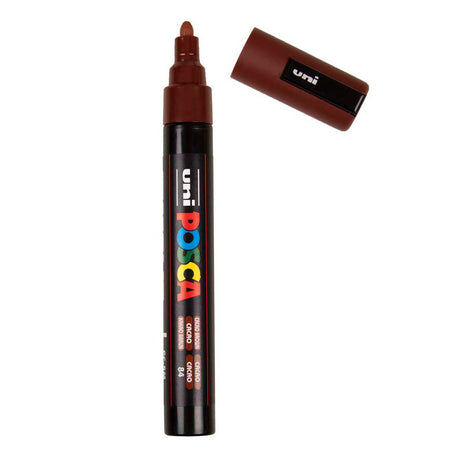 Marker farbowy Uni posca pc5m kakaowy brąz - końcówka stożkowa 2,5 mm