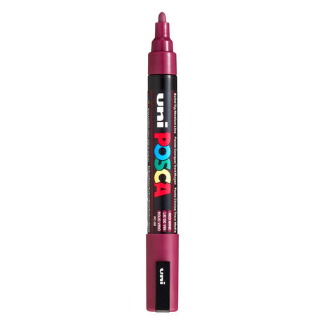 Marker farbowy Uni posca pc5m w kolorze wina czerwonego - końcówka stożkowa 2,5 mm