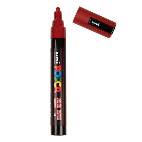 Marker farbowy Uni posca pc5m rubinowo-czerwony - końcówka stożkowa 2,5 mm
