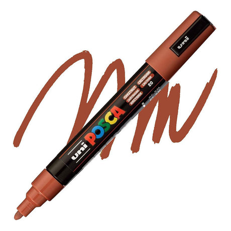 Marker farbowy Uni posca 5m, okrągły, kasztanowy