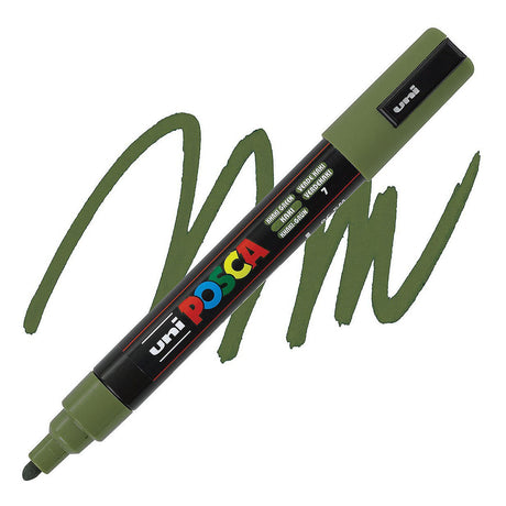 Marker farbowy Uni Posca 5m w kolorze zielonym khaki