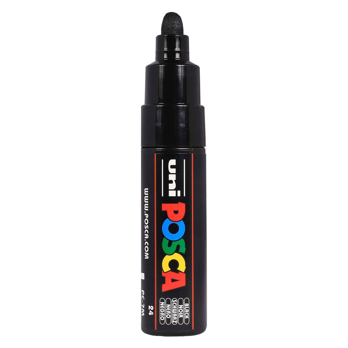 Marker farbowy Uni posca 7m czarny - końcówka stożkowa 4,5mm