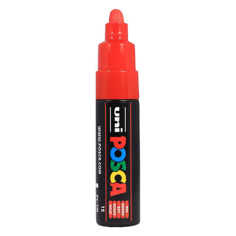 Marker farbowy Uni posca 7m czerwony - końcówka stożkowa 4,5mm
