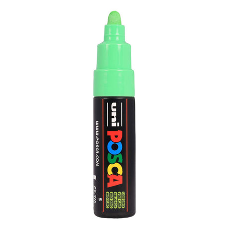 Marker farbowy Uni posca 7m jasnozielony - końcówka stożkowa