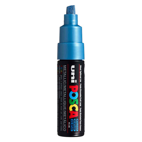 Marker farbowy Uni posca 8k metaliczny niebieski - ścięcie 8mm