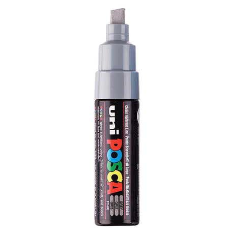 Marker farbowy Uni posca 8k szary - dłuto 8mm