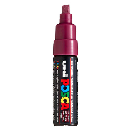 Marker farbowy Uni Posca w kolorze czerwonego wina, ścięcie 8 mm
