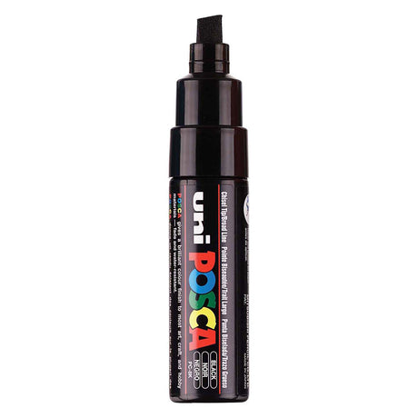 Marker farbowy Uni Posca 8k czarny - dłuto 8mm