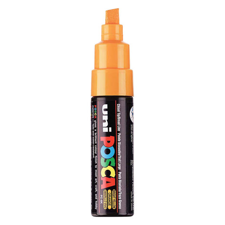 Marker farbowy Uni Posca 8k pomarańczowy - ostrze dłutowe 8mm