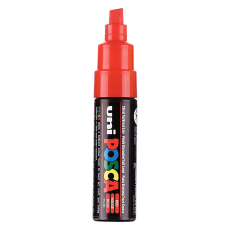 Marker farbowy Uni Posca 8k czerwony - dłuto 8mm