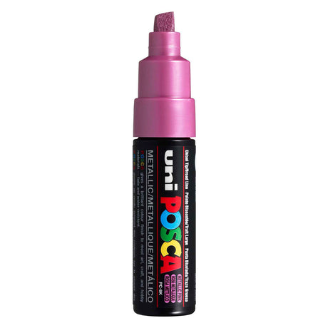 Marker farbowy Uni Posca 8k metaliczny różowy - dłuto 8mm