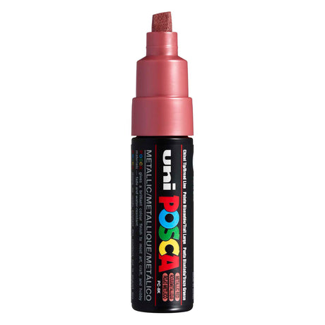 Marker farbowy Uni Posca 8k metaliczny czerwony - dłuto 8mm