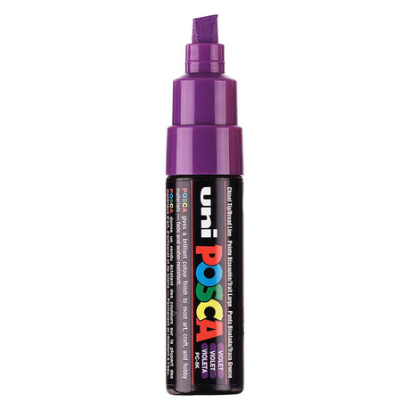 Marker farbowy Uni posca 8k fioletowy - dłuto 8mm