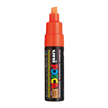 Marker farbowy Uni Posca 8k pomarańczowy - ostrze dłutowe 8mm