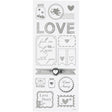 Stwórcy Creativ Company Stickers Silver Love, 1 arkusz