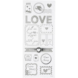 Stwórcy Creativ Company Stickers Silver Love, 1 arkusz