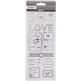 Stwórcy Creativ Company Stickers Silver Love, 1 arkusz